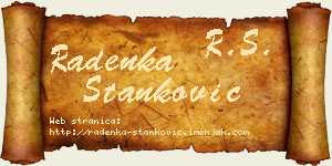 Radenka Stanković vizit kartica